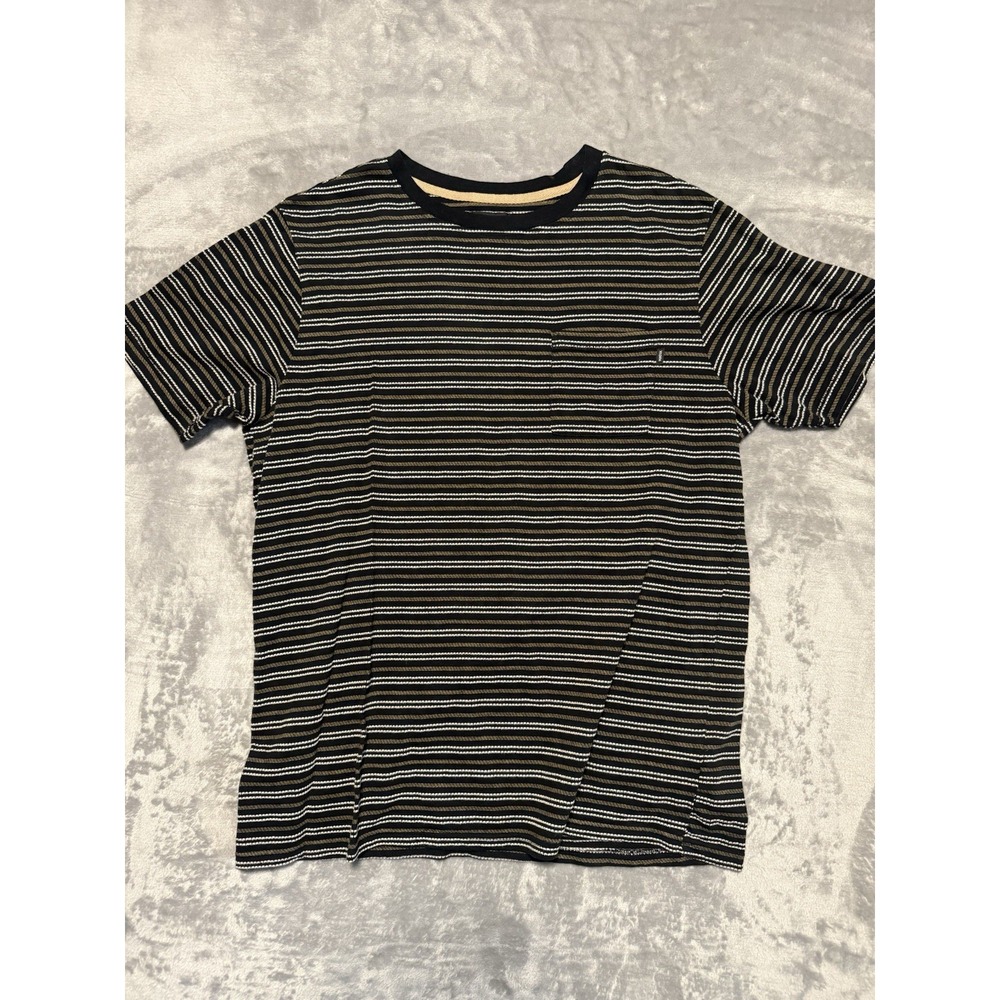 Mens Vintage Matix Tshirt M Striped Brown Thread Collective Inc